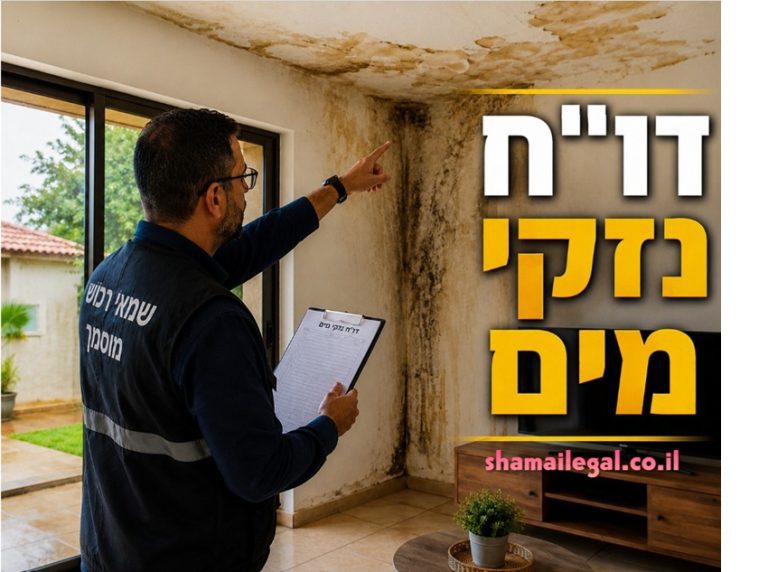 חוות דעת שמאי: נזקי מים במודיעין